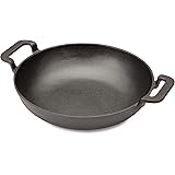 Cuisinart CCW-800, Pre-seasoned Cast Iron Grilling Wok, 10"