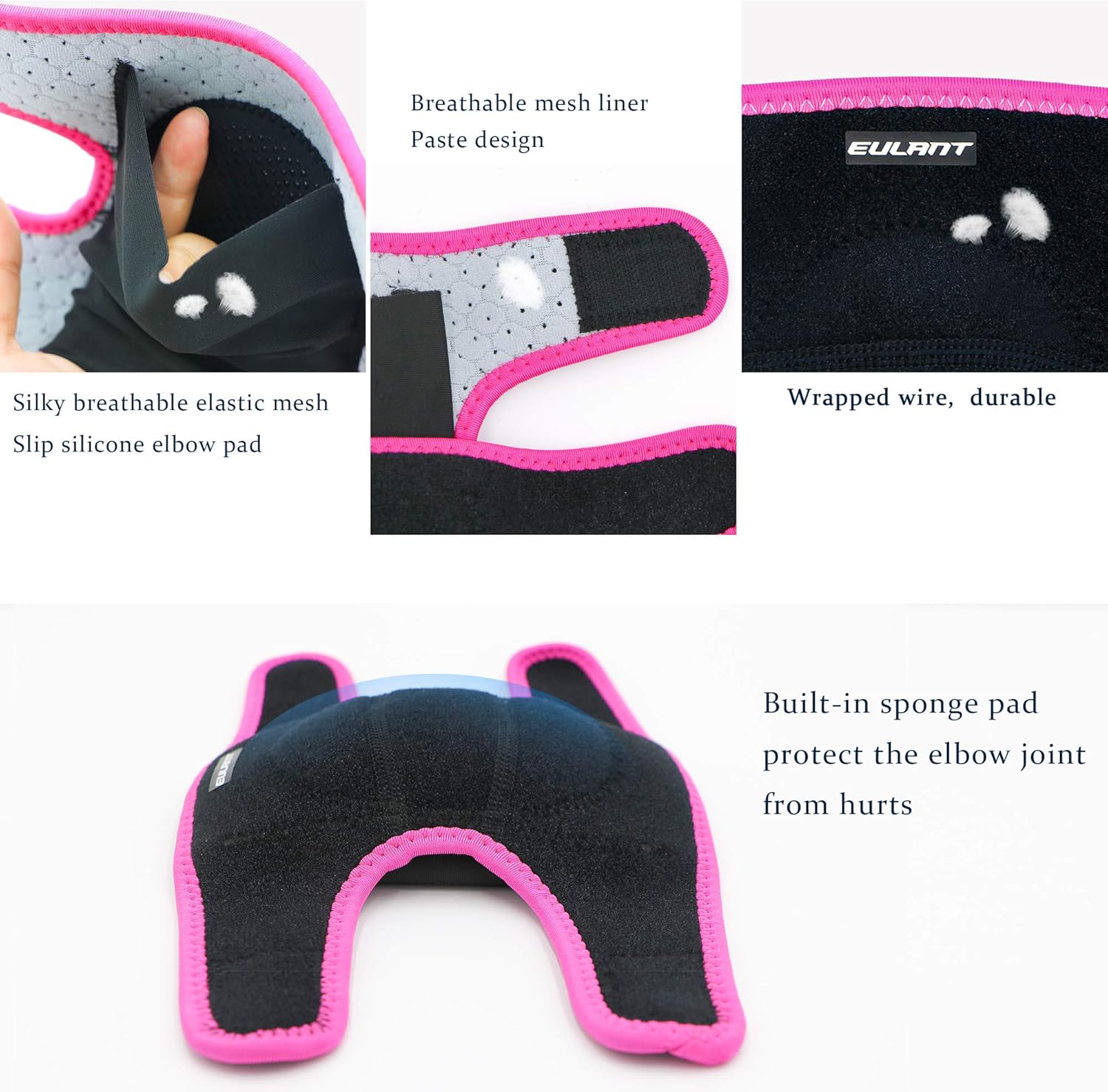 Sborter Adjustable Soft Elbow Pads and Knee Pads for Kids, Child Protective Pad Sets for Bicycle Roller Skating Basketball Football Volleyball Dancing Kneeling, Black L : Sports & Outdoors