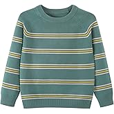 Danny D Boys Stripe Sweaters Kids Crewneck Long Sleeve Knit Pullover Sweater