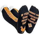 WHOTAY Crazy Funny Chicken Leg Socks for Women Men Novelty Chicken Feet Socks White Elephant Gifts for Adults Gag Gifts