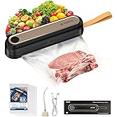 CIARRA Handheld Vacuum Sealer – Portable Food Preservation Machine with 3 Modes, Compact Automatic Sealing System for Dry & Wet Foods (Vacuum Sealer + 5 Pcs Vacuum Seal Bags)