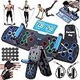 Upgraded push up board for men,Portable Foldable Multi-Function 30 in 1 perfect push-up board,Push Up Bar with Automatic Count and Resistance Bands,Push up Handles for Floor Home Gym chest Workout