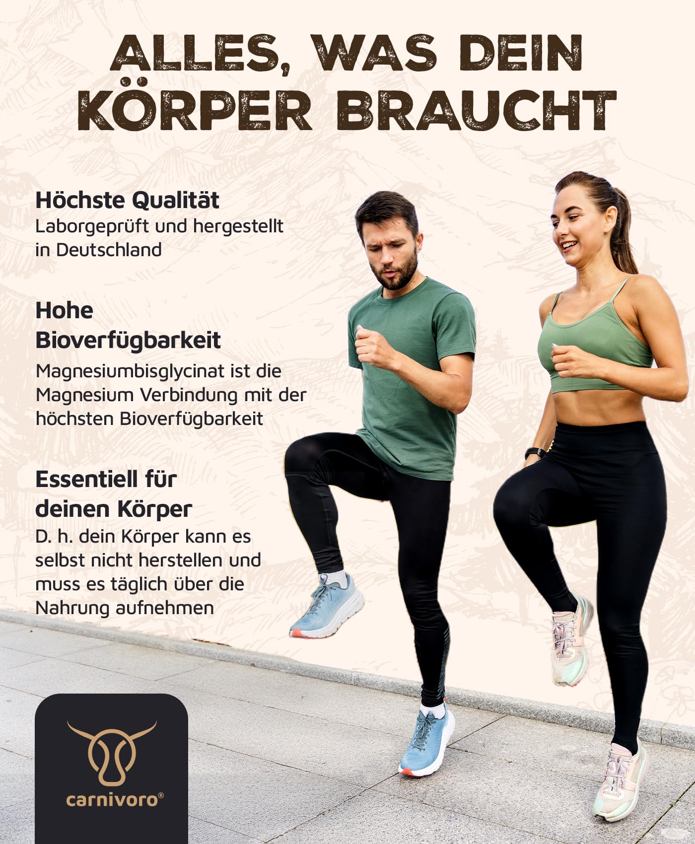 Carnivoro Magnesium Bisglycinat [180 Kapseln - 300mg] Magnesiumglycinat - Reines Magnesiumbisglycinat - elementares Magnesium pro Tagesdosis - Laborgeprüft, hochdosiert 6