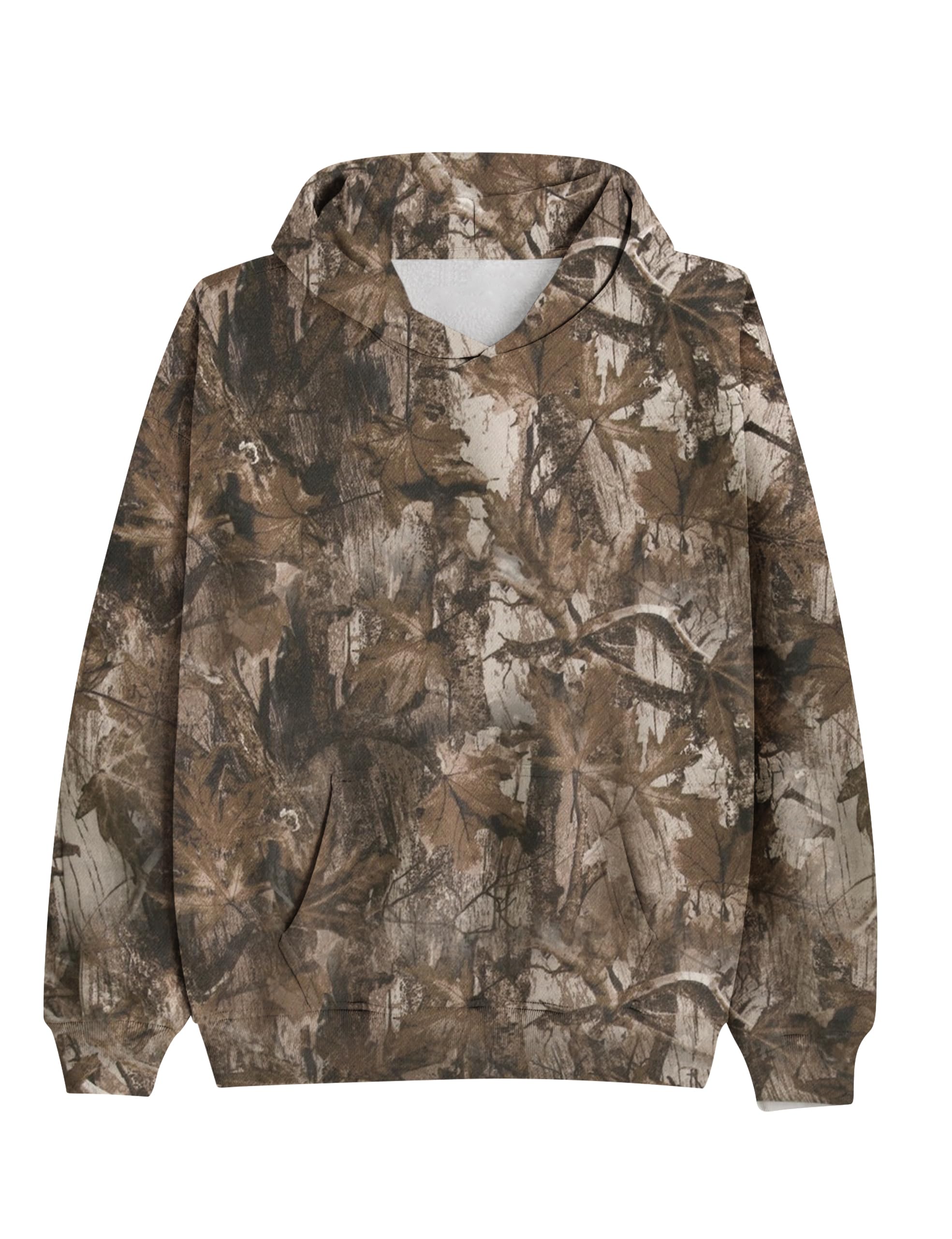 Dsewpaur Camo Fleece Hoodie For Men Women Long Sleeve Drop Shoulder Oversized Hooded Sweatshirt Pullover With Pocket Image