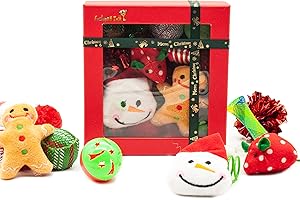 Fashion's Talk Holiday Festive Red Variety Pack Gift Box Cat Toy with Catnip, Box 20 Count