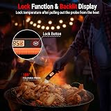 ThermoPro TP03H Meat Thermometer IPX6 Waterproof Foldable Probe LCD Backlight view 4