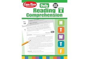 Evan-Moor Daily Reading Comprehension, Grade 8 - Homeschooling & Classroom Resource Workbook, Reproducible Worksheets, Teaching Edition, Fiction and Nonfiction, Lesson Plans, Test Prep