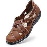 DREAM PAIRS Women's Loafers Slip On Comfortable Casual Walking Flats Work Shoes Closed Toe Sandals