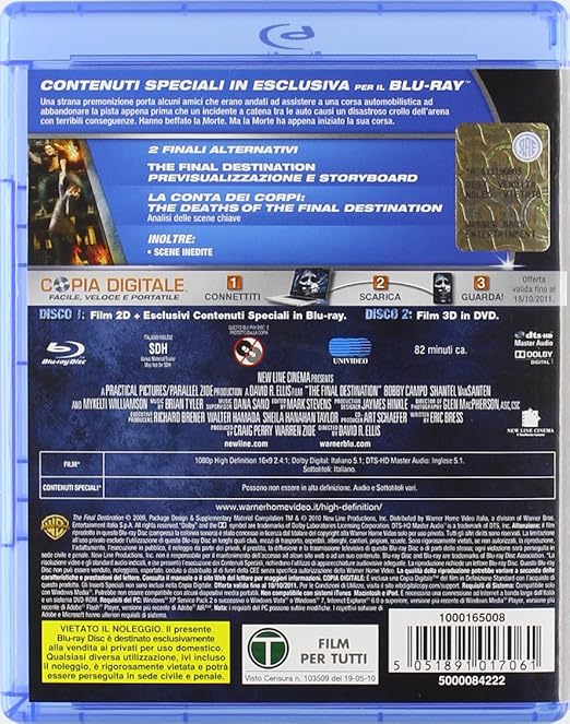 Amazoncom The Final Destination 2d3d Blu Raydvdcopia - 