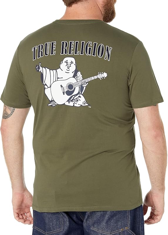 Buddha Logo Short Sleeve Tee, T-Shirt Homme, Militant Green, Medium
