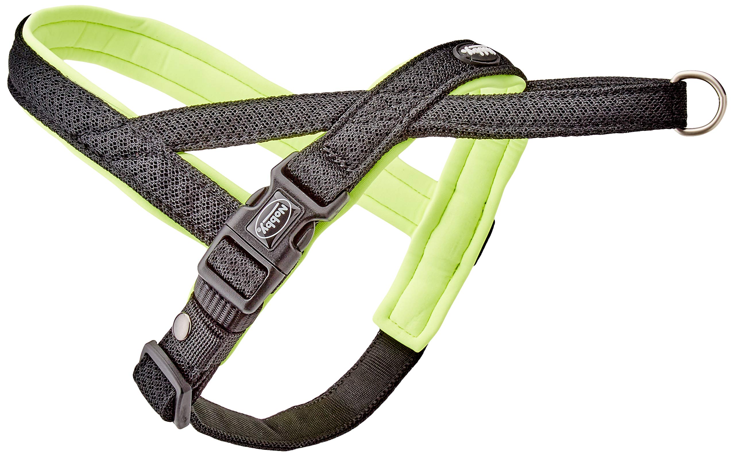 Nobby Preno Mesh Norwegian Harness, 38 - 50 cm+36 cm/20 - 25 mm, Neon Yellow