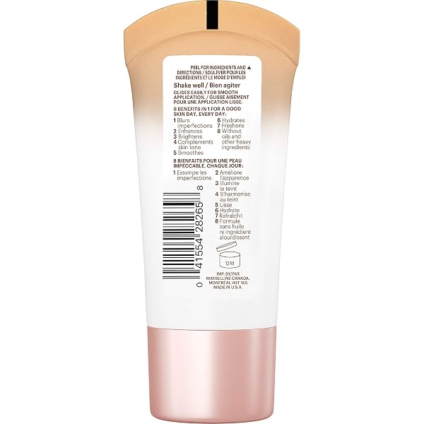MAYBELLINE DREAM FRESH SKIN HYDRATING BB CREAM, 8-IN-1 SKIN PERFECTING BEAUTY BALM WITH BROAD SPECTRUM SPF 30, SHEER TINT COVERAGE, OIL-FREE, MEDIUM/DEEP, 1 FL OZ