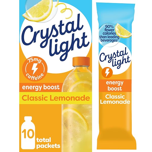 CRYSTAL LIGHT ENERGY BOOST LEMONADE DRINK MIX, 10...