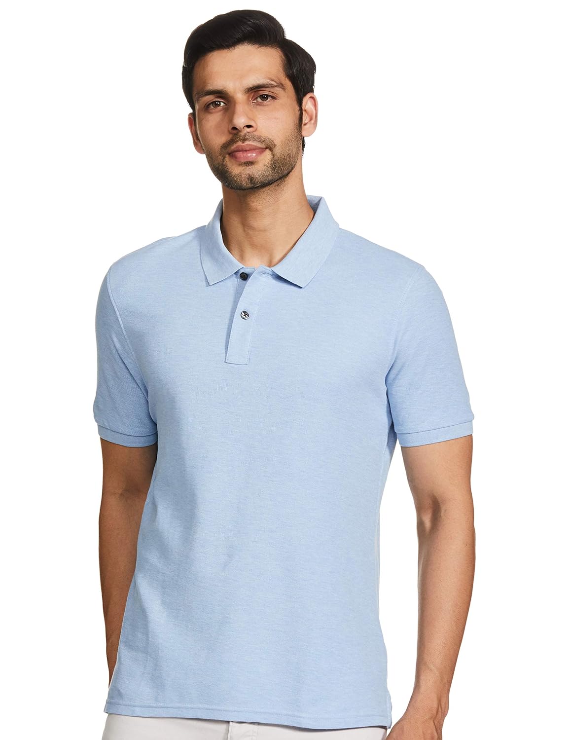 Buy Marks & Spencer Men's Regular (Polo Shirt_Pale Blue S) at Amazon.in