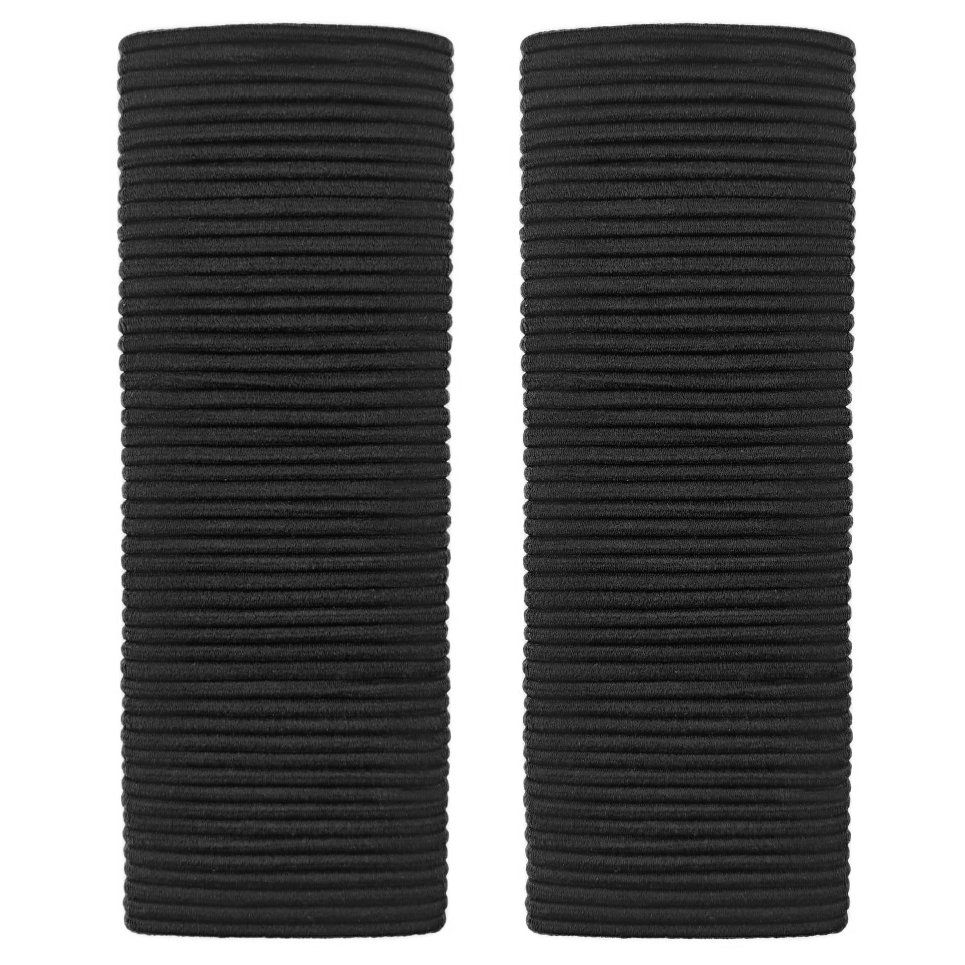 ZHIYE 100pcs Elastic Hair Bands, 4mm Elastic Hair Bobbles Ponytail Holders, No Metal Strong Hair Ties Gentle Hairbands Thick for Girls Women Kids