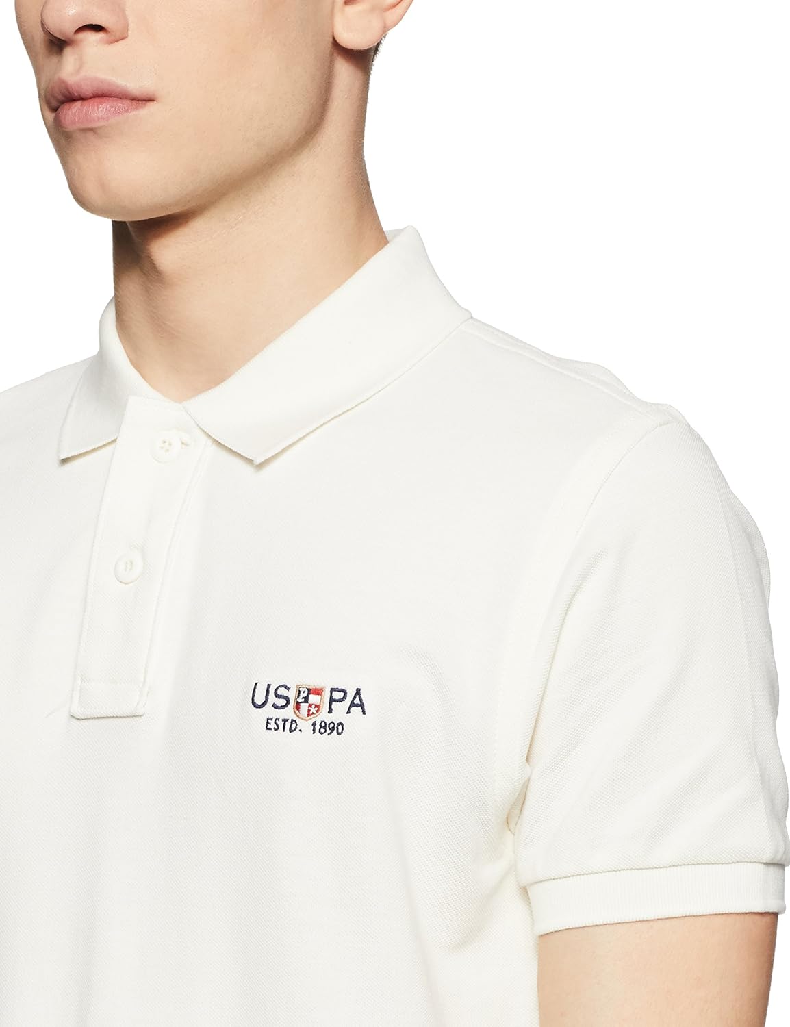 u.s. polo assn. men's solid regular fit cotton polo