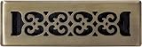 Decor Grates SPH210-A Scroll Floor Register Antique Brass 2x10 Inch view 2
