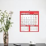 1ABOVE 2026 Wall Calendar 3 Months At A Glance Spiral Bound Planner view 2