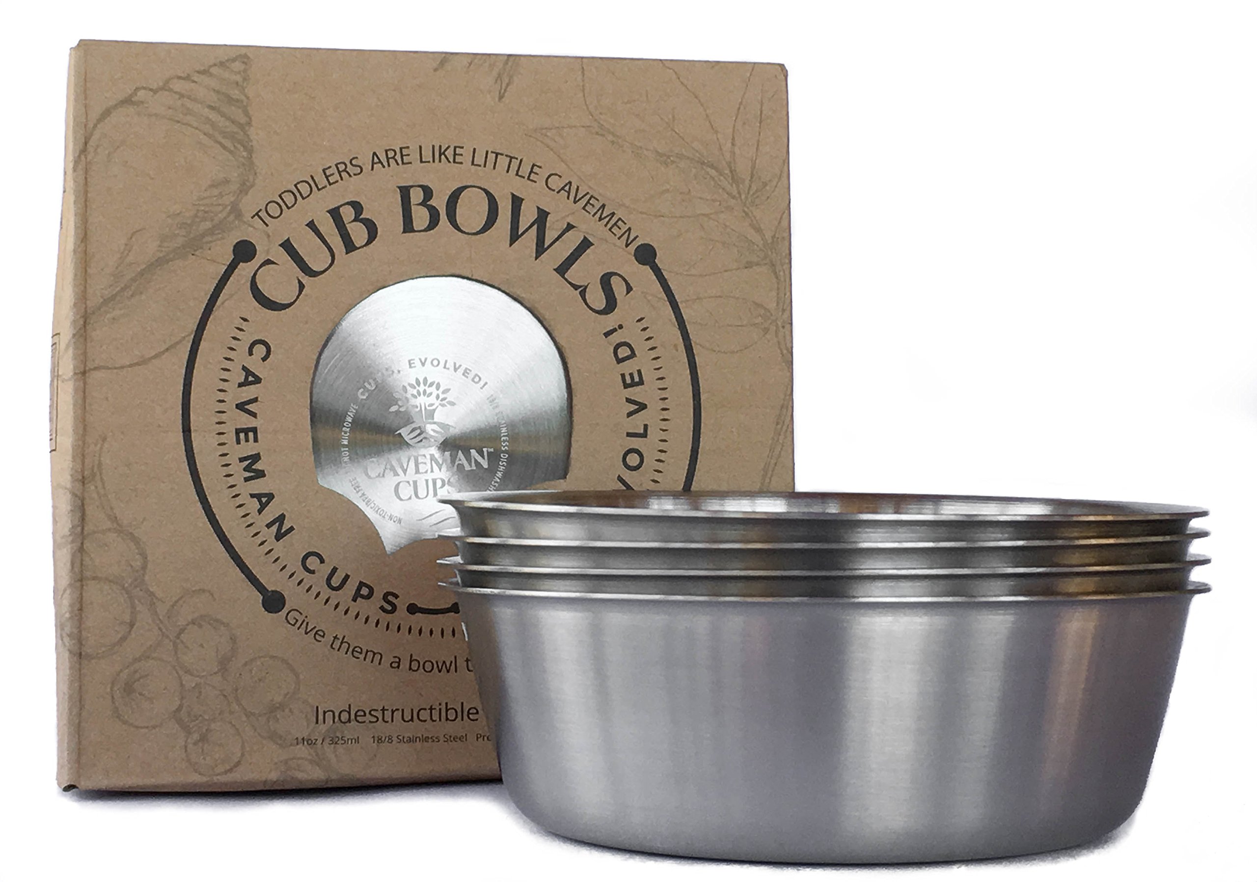 Premium Heavy Stainless Steel Small Bowls For Baby Toddler Kids Snacks 4 Pack