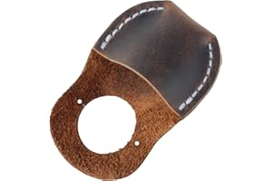 TOP-RANK LEATHER SINCE 2015 Toprank Leather Thumb Guard for Wood Carving - Premium Full Grain Leather Finger Protector, Handmade Carpenter Carving Kit Accessory (Tan)