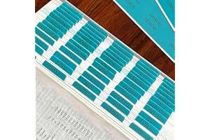 Thinkor Reposition Bible Tabs, Large Print Lanimated Stickers, Easy to Read and Apply Bible Tabs for Women and Man (Tiffany Blue)