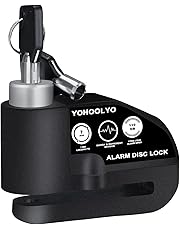 YOHOOLYO Lucchetto Antifurto Moto Lucchetto Bloccadisco Allarme Sonoro 110DB per Moto, Bici e Scooter