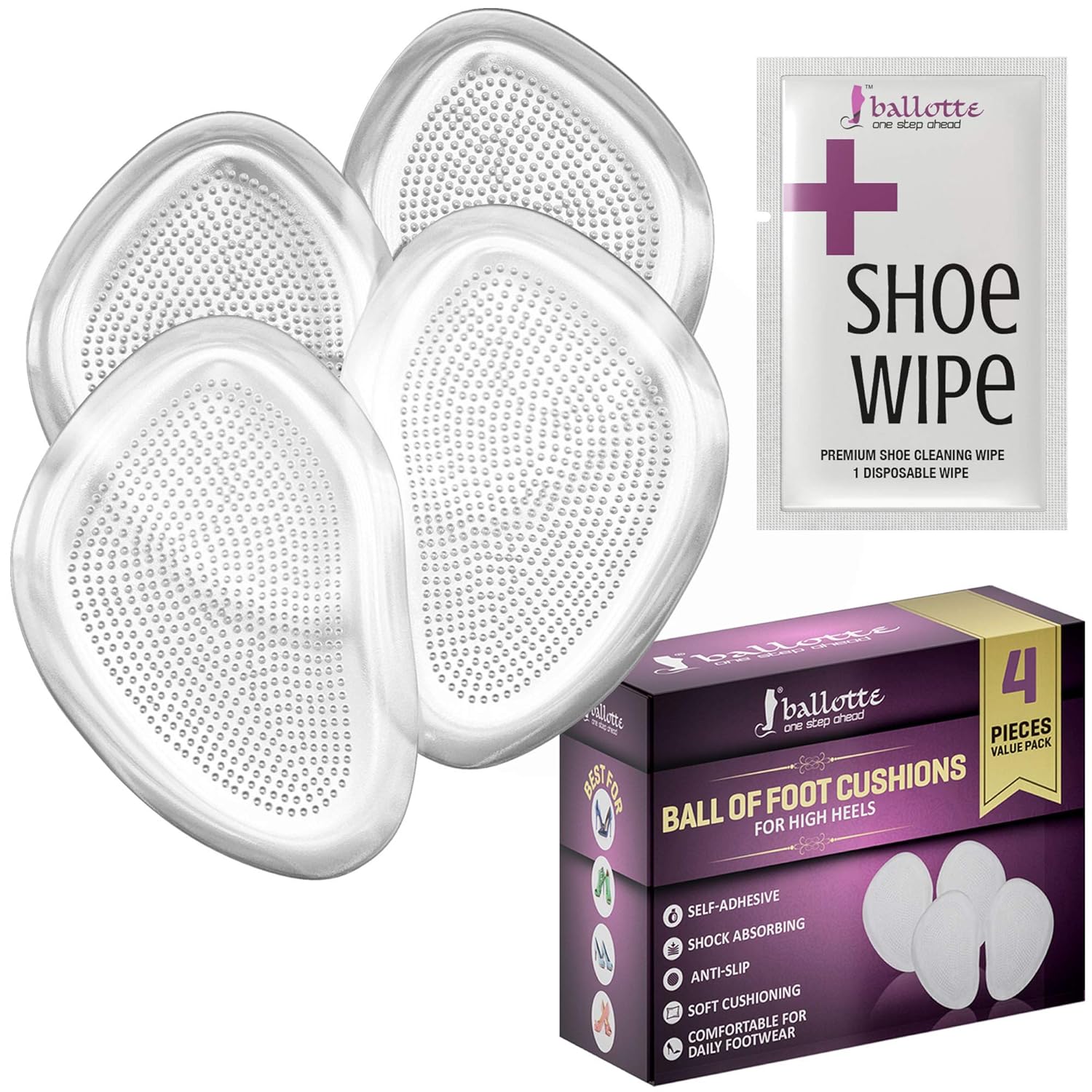 Gel Insoles for Women (2 pairs) Party Feet Foot Pain Relief Pads