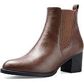 COASIS Women's Chelsea Boots Chunky Block Heel Slip On Ankle Boots with Elastic Sided Fall Booties