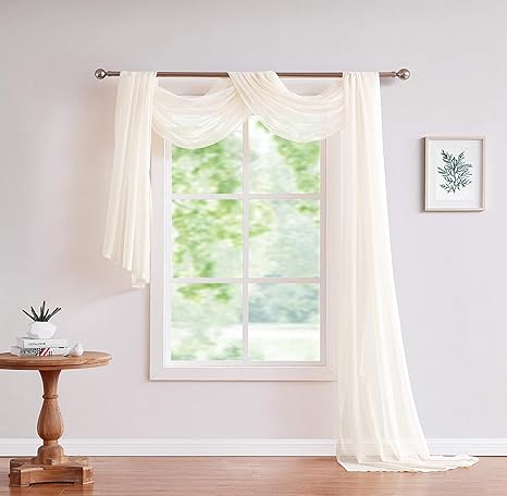 Voile curtains and scarf Clearance