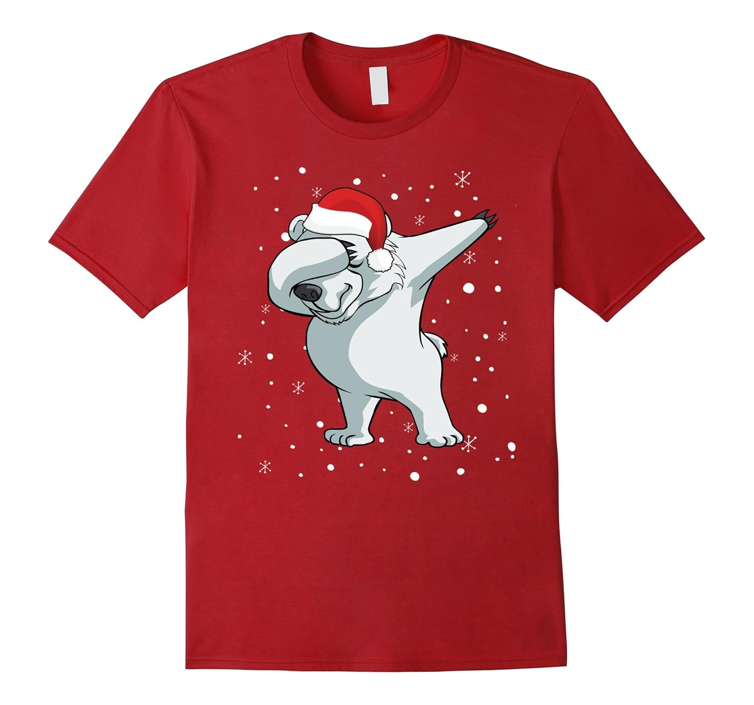 Dabbing Polar Bear T-Shirt Funny Christmas Dab Dance Shirt-ANZ