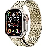 LULULOOK Milanese Mesh Loop Compatible with Apple Watch Band 49/46/45/44/42/41/40/38mm for Men Women, Stainless Steel Magnetic Buckle Strap for iWatch Ultra 3/2 Ultra Series 11 10 9 8 7 6 SE 5 4 3