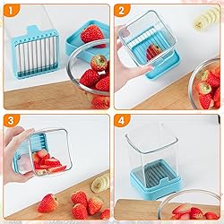 Upgraded Fruit Slicer Cup, Strawberry Slicer with