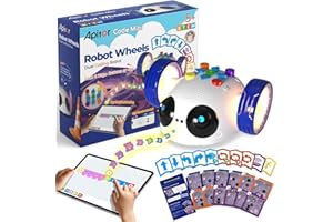 Apitor Coding Robot Toys for Kids Ages 5+, STEM Robot Toy Kit with Wheels and Play Cards, Screen Free Remote Control Programming Interactive Toy for Boys and Girls Ages 5-8