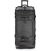 Amazon Basics Ripstop Wheeled Duffel Bag for Travel, Travel Bag, Telescoping Handle, 35", Black