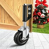 Heavy Duty Spring Loaded Gate Wheel for Wooden Gate and Fence 250LBS Load Capacity Gate Caster 4 Inches Wheel (Black, 1)
