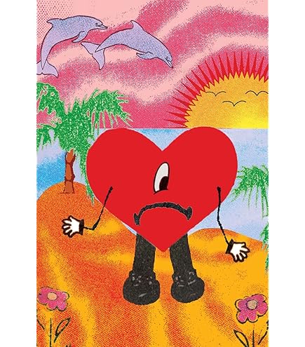 Amazon.com: BUY ART FOR LESS Officially Licensed Bad Bunny Heart