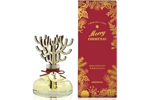 Aronica Christmas Tree Diffuser - Hollyberry Scent, Christmas Decorations Red Reed Diffuser, Cinnamon Smell Holiday Apartment Essentials, Navidad Winter Scented Aromas Home