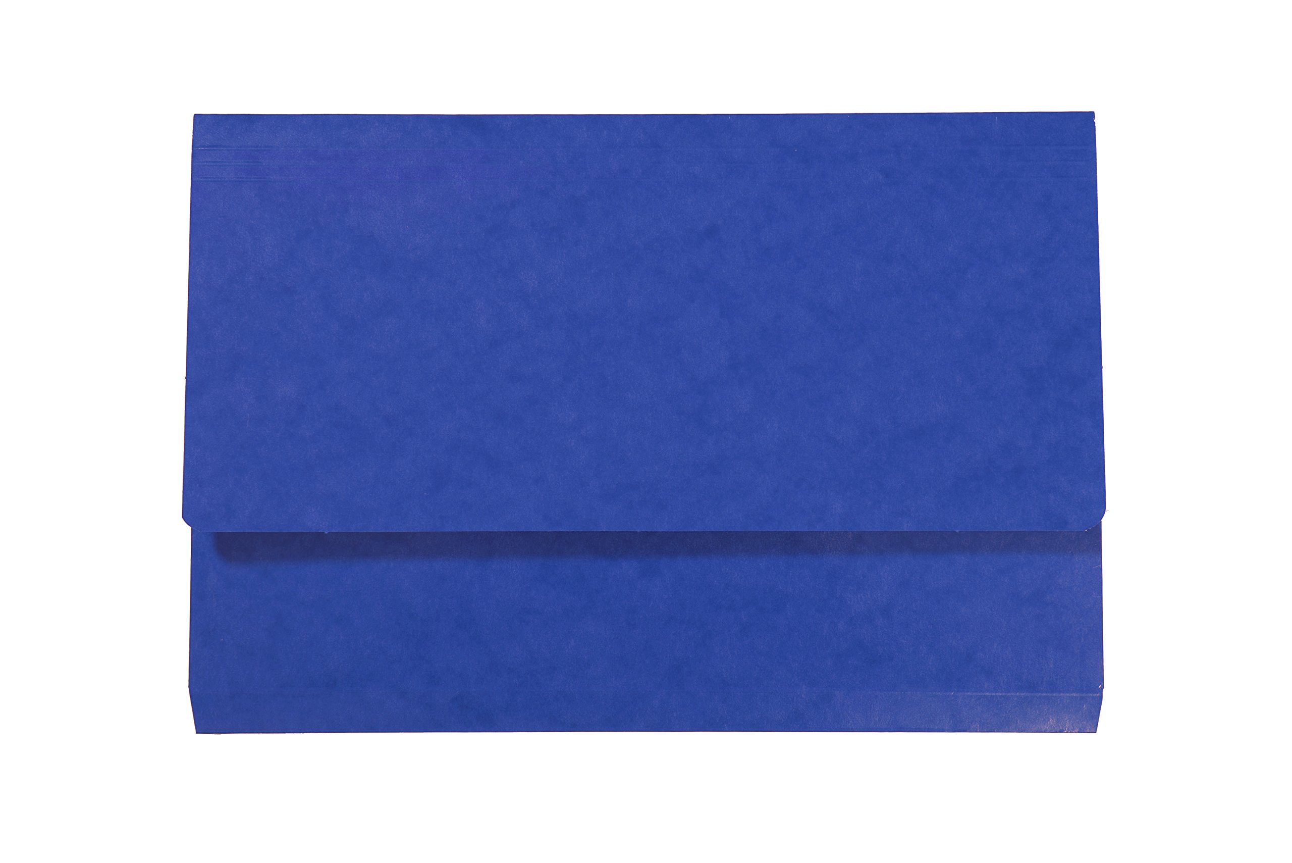 Exacompta Iderama Document Wallets, 265 gsm, Foolscap - Dark Blue, Pack of 10