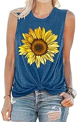 Sunflower Tank Tops Women Sunflower Graphic Tees