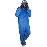 Sesame Street Adult Grover Jumpsuit Costume Plush Character Outfit Soft Comfortable Unisex Party Wear Blue