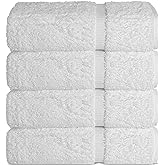 Chakir Turkish Linens | Hotel & Spa Quality 100% Cotton Premium Turkish Towels | Soft & Absorbent (4-Piece Bath Towels, White