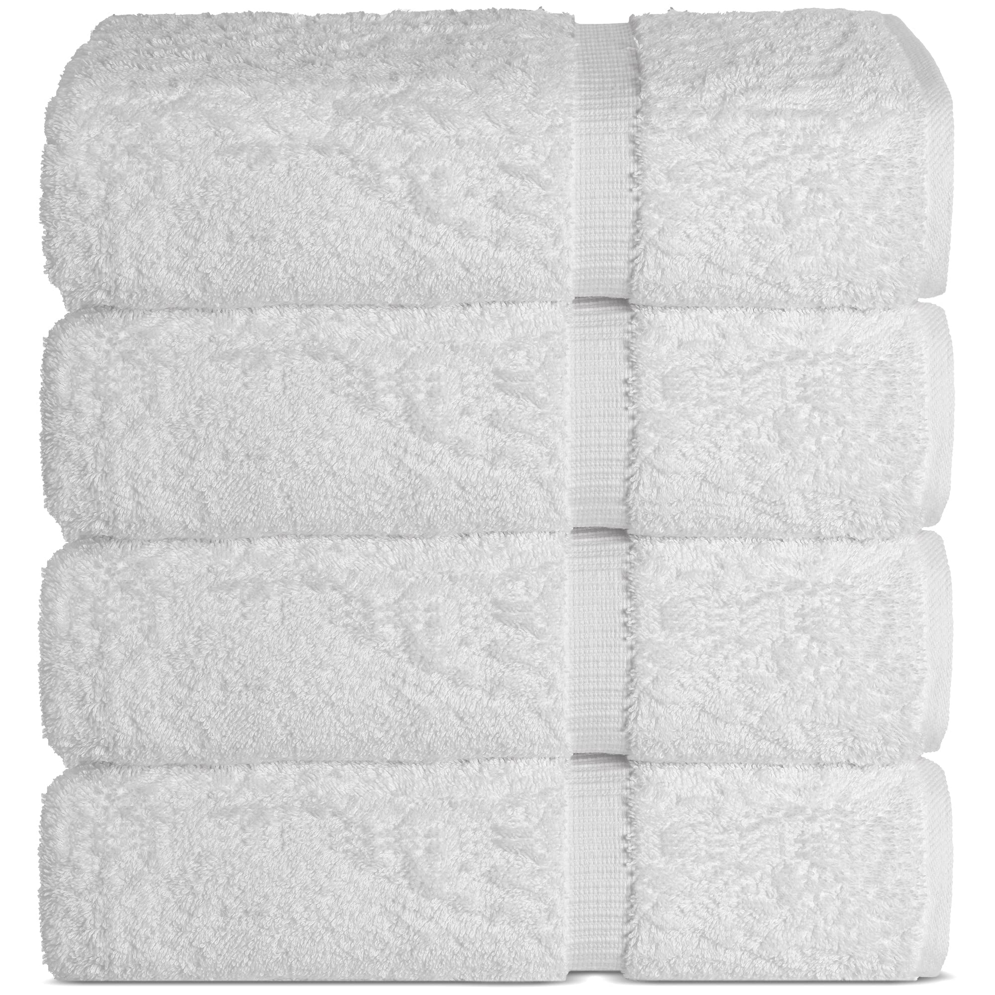 Photo 1 of Chakir Turkish Linens | Hotel & Spa Quality 100% Cotton Premium Turkish Towels | Soft & Absorbent (4-Piece Bath Towels, White)