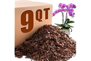 AVALUTION Orchid Potting Bark-9QT Organic Orchid Bark for Plants, All Natural Pine Bark Wood Chips Orchid Bark Potting Mix for Houseplant Mulch, Help Orchid Plants Root Health Development