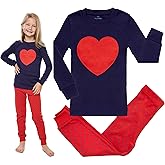 Bluenido 2 Piece Tag Free Pjs for Girls - 100% Cotton Pajamas Set - Kids Winter Pajama - Snug Fit Girl Sleepwear (12M-8Y)