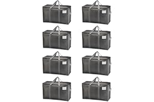 VENO 8Pack Extra Large Christmas Ornament Organizer Storage Bags for Moving, Santa Sacks Toys Storage Box, College Packing Su
