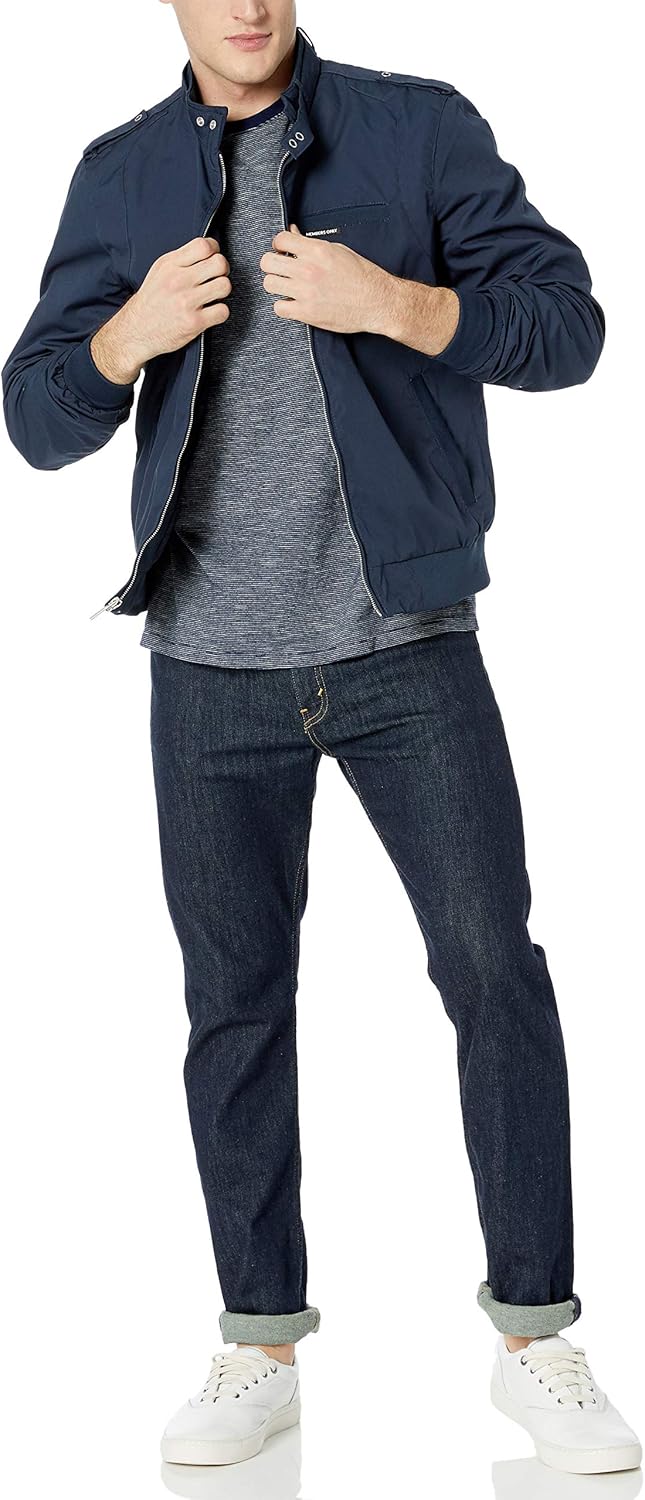 Members Only mens Original Iconic Racer Jacket at  Men’s Clothing store