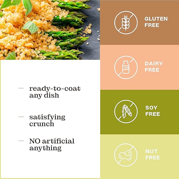 KATZ GLUTEN FREE BREAD CRUMBS PLAIN UNSEASONED. CRISPY FLAVORFUL COATING. PERFECT FOR BAKING & COOKING. KOSHER, DAIRY FREE, SOY FREE, NUT FREE. 12 OZ (PACK OF 1)