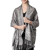 Achillea Big Paisley Pashmina Shawl Wrap for Women – Elegant Scarf for Weddings, Evening Dresses, Festivals & Daily Wear