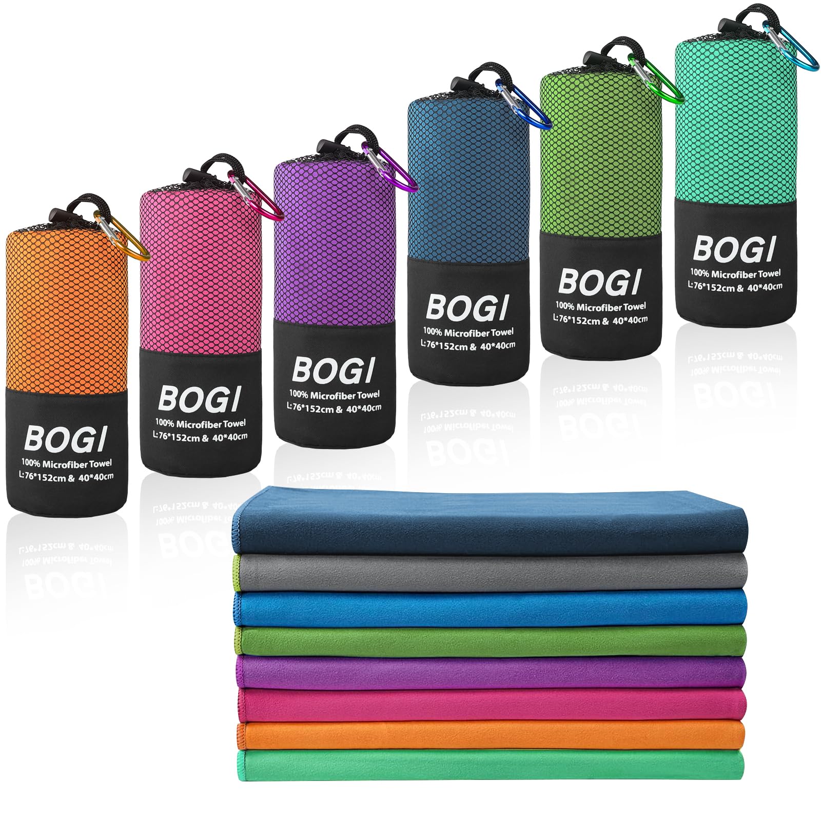 Photo 1 of ***USED**BOGI Microfiber Travel Sports Towel-Quick Dry, Soft Lightweight, Absorbent, Compact Towel for Camping Gym Beach Bath Yoga Swimming Backpacking (M:40''x20''-Purple)