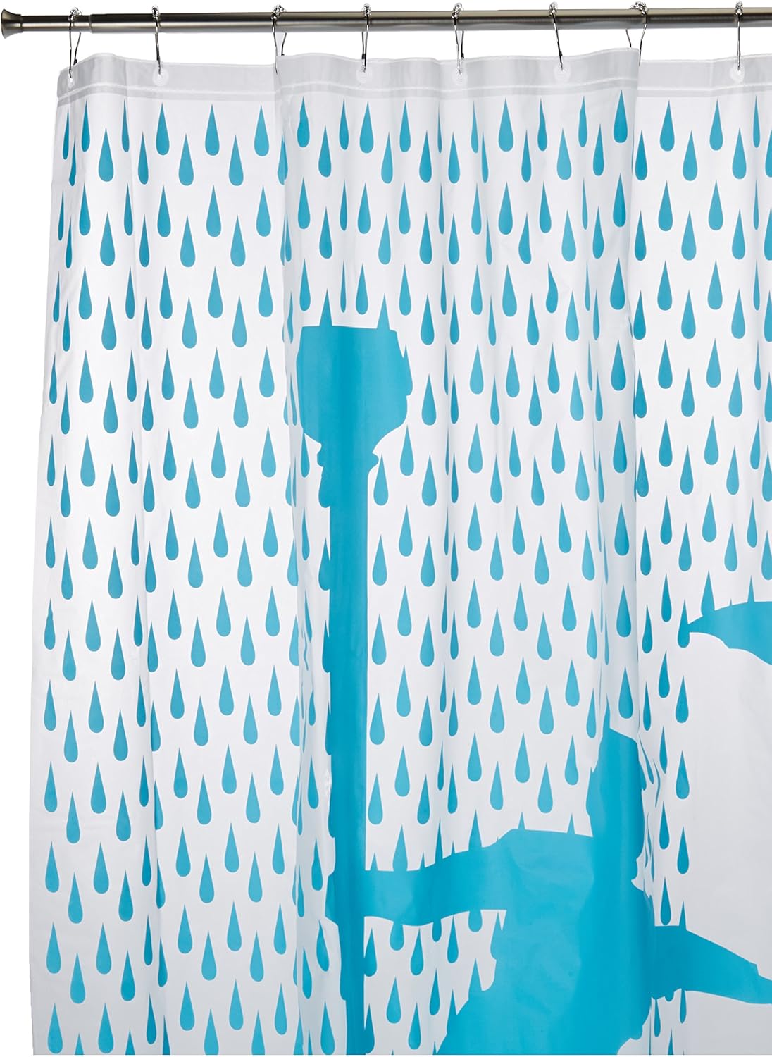 Kikkerland Singin' in The Rain Shower Curtain, 72 by 72Inch Amazon.ca